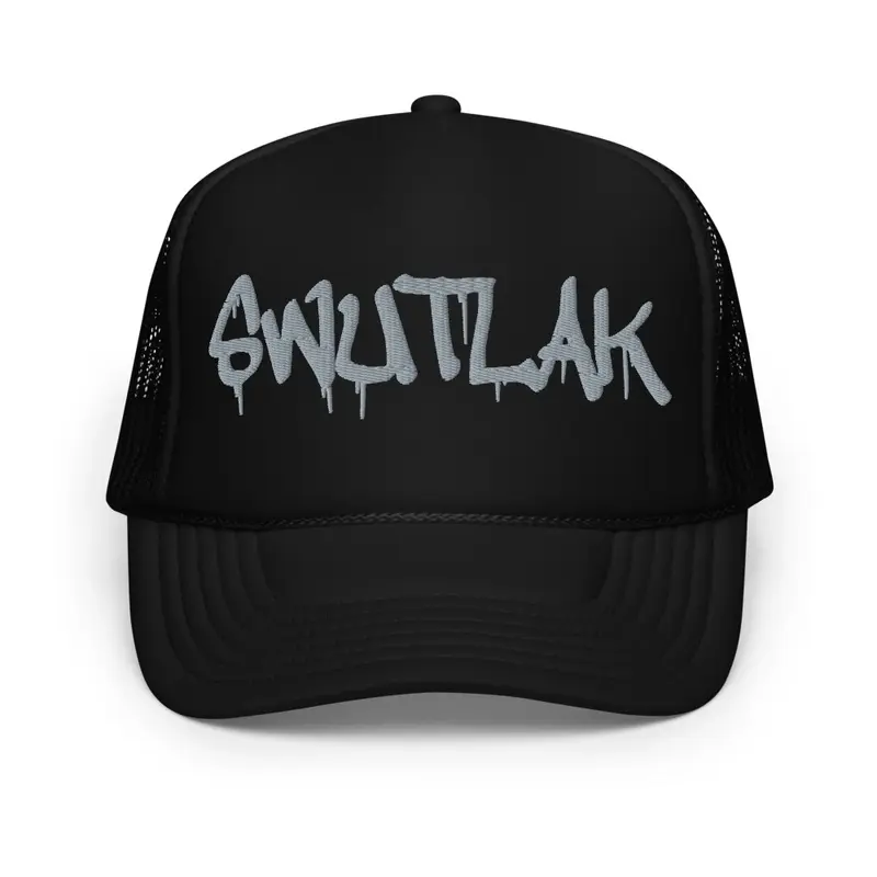 Swutlak foam trucker hat grey print